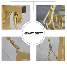 HUANXA Bambini Individuale Portico Altalena per Camera da Letto Salotto Terrazzo, Altalena da Giardino Panca Pensile Altalena Portico in Ferro-d'oro-136x94x89cm(54x37x35inch)