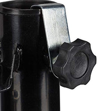 Relaxdays Base per Ombrellone per Ringhiere Rettangolari, Ampiezza 19-38 mm, Supporto in Acciaio, H: 15,5 cm, nero