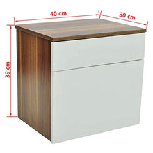 Cikonielf - Comodino in legno, tavolo da notte con cassetto, stile moderno, per camera da letto, soggiorno, corridoio, ufficio (Confezione da 2)
