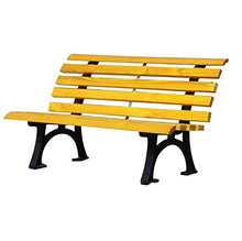 Panchina da Giardino all'aperto, Panche da terrazzo Impermeabili e anticorrosive, Panca Portico con Schienale, La Struttura in Metallo è antiruggine e Facile da Pulire/per 2-3 Persone