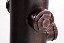 CLP Sgabello Lumos in Metallo E Legno I Forma A Idrante Design Industriale | Sgabello Robusto Altezza Regolabile 59-75CM I Sgabello Bar, Colore:Bronzo