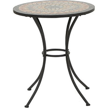 Siena Garden Tavolo Prato tondo in ferro con effetto mosaico, Ø60cm, Multicolore