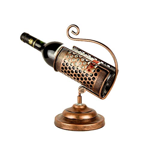 LHQ-HQ Wine Rack, Vino Europeo retrò Rack Elegante Supporto di Vetro Vino Gabinetto Decorazione for Soggiorno Camera da Letto Studio Office19.6 * 14.3 * 28cm