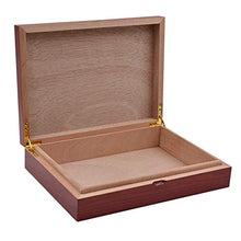 JKCKHA 10 Installato Rosso Ciliegia Mogano umidificatore for sigari imballaggi in Legno Box