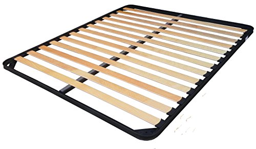 DOLCI SOGNI Rete Matrimoniale 160x200 Senza Piedi Rinforzata con Barra Centrale, Massimo Sostegno, Doghe Letto Matrimoniale, Rete Matrimoniale 160x200 per Letto Contenitore, 100% Made in Italy