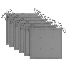 Tidyard Set di 6 Cuscini per Sedia 50x50x4 cm da Interni ed Esterno in Tessuto,Cuscino da Pavimento,Sedia Cucina da Giardino,Grigio