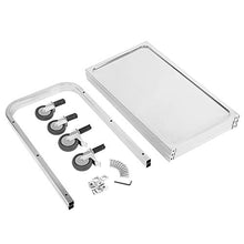 Estink - Carrello da servizio con ruote, 3 livelli in acciaio, carrello da cucina, vassoi da catering, grande carrello per il pranzo, trolley con freno per hotel e bagno, 850 x 900 x 450 mm, 1 pezzo