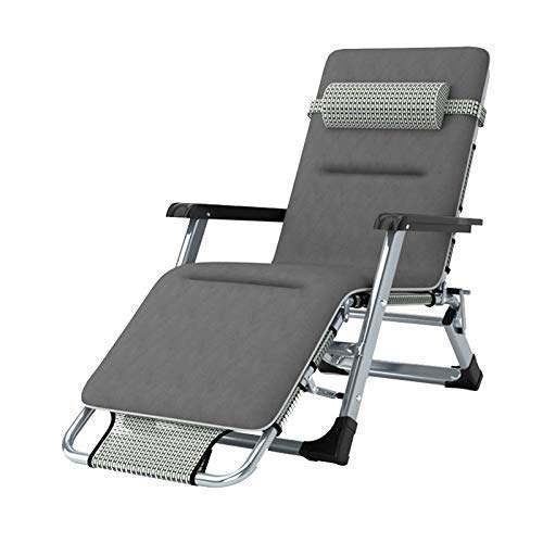 Sedia a Sdraio Pieghevole per Patio Zero Gravity, Sedia Portatile Sedia Regolabile per Lettino Prendisole Reliner per Terrazza Sul Cortile a Bordo Piscina con Cuscino E Imbottitura Oversize