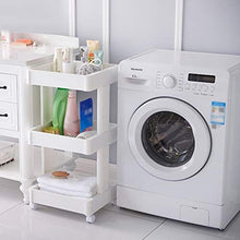LYM &ripiano di stoccaggio Mensole della Cucina, da Terra delle Famiglie Multifunzione Scaffale Ruote -3 Strato Scaffale di Finitura