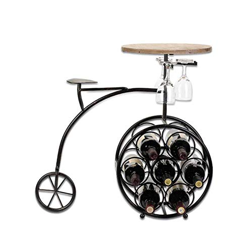 LHQ-HQ Moderna Nero del Supporto del Metallo 7 Bottiglia di Vino Cantina Organizer con Vino Wine Collection espositori Collezione Si distingue for la Cucina