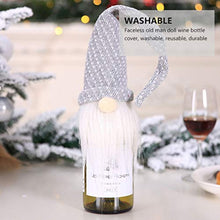 HEMOTON 2 Pezzi di Gnomi Natalizi Copri Bottiglia di Vino Copri Vestito Decorativo Fatto a Mano Toppers Bottiglia di Vino Svedese Tomte Decorazioni Regalo di Festa