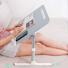 Tavolino Regolabile per Laptop, Tavolo da Letto Pieghevole con Slot per Schede, Scrivania Portatile per Divano, Letto, Ufficio E Picnic