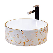 William 337 WYZ Controsoffitto Lavandino Lavabo, Ceramica Rotonda Guardaroba Wash Stand lavandino del Bagno (40x15.5cm) Room