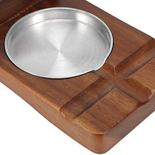 Posacenere per sigari, portasigari squisito, resistente in legno per sala sigari da ufficio a casa(Square (with ashtray))