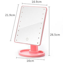Specchio A 360 Gradi Rotante Trucco Specchio Regolabile 16/22 LED LED Touch Touch Touch Drop 16/26,5 cm Nero