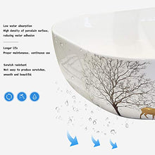 HEIFEN Lavabo, Lavabo in Ceramica Caldo ad Alta Temperatura, Stile Semplice sopra lavabo da appoggio Lavabo da Bagno Lavabo Arte Bacino per la casa Lavabo Straight