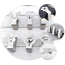 Cabilock 4Pcs Tovaglia Clip in Acciaio Inox Tavolo da Picnic Copertura Morsetti Farfalla a Forma di Fiore di Panno di Tabella del Supporto del Pannello Esterno Clip per La Cucina