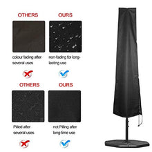 Hotaden Ombrellone Copertura, Parasol Garden Outdoor Copertura dell'ombrello Tessuto di Oxford per Patio Giardino all'aperto (Nero)