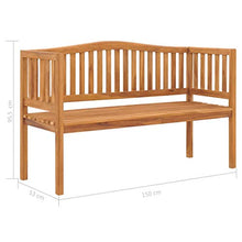 Tidyard Panchina da Giardino, Panchina da Esterni in Legno Massello di Teak 150 cm