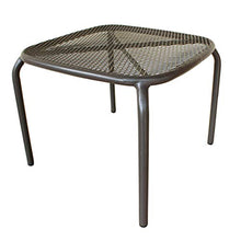 Milani Home s.r.l.s. Tavolo in Metallo per Bar da Esterno Giardino, Cm 41 X 41 X 43,5 H Colore Taupe