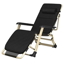 SHUAIIJUAN Sedia per il tempo libero domestico Giardino esterno s con l'ammortizzatore |Sedie Patio Sdraio da spiaggia reclinabili |Pieghevoli sedie reclinabili for Beach Garden Camping Piscina - Nero
