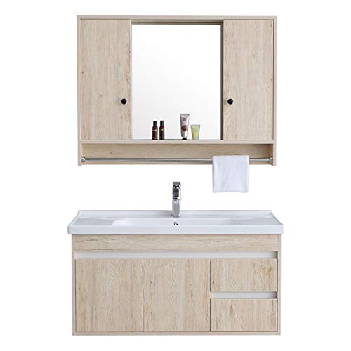 YLiansong-home Mobile da Bagno Specchio Mobile da Bagno a Muro Simple Balcone Balcone Integrato Cabinet per lavabo in Ceramica Set di Mobile da Bagno Set di armadi per lavabo da Bagno