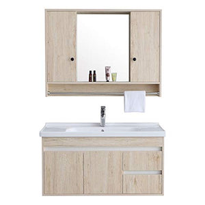 YLiansong-home Mobile da Bagno Specchio Mobile da Bagno a Muro Simple Balcone Balcone Integrato Cabinet per lavabo in Ceramica Set di Mobile da Bagno Set di armadi per lavabo da Bagno
