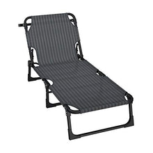 LINGZE Lettino Prendisole, Lettino, Sdraio reclinabile con Schienale Regolabile, Pieghevole Leggero per Giardino, Patio, 190x65x30 cm