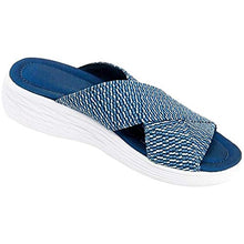 Pantofole estive, Ciabatte da Spiaggia, Sandali con Plateau, Sandali con ortesi Incrociati Elasticizzati Sandali Casual Slip-on Comfort e Supporto per Le Donne Beach Summer37