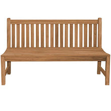 Panca da giardino Ascoli in legno massiccio di teak, senza braccioli