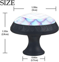 Scala di sirena rosa viola blu stellato lucido Pomelli per Porta Set di 4 Pomelli per Mobili Manopole per Cassetti Cucina Armadio Vetro