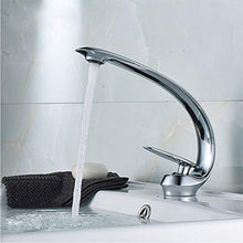 SXJ Rubinetto per Lavandino del Bagno Cromato, Rubinetto per Lavabo A Vaso Singolo Monoforo, Rubinetto per Lavabo