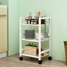 LYM &ripiano di stoccaggio Scaffalature Home Soggiorno Camera da Letto Cucina con Ruote Carrello Bagno Semplice 3 Strati Scaffale da Terra Scaffale di Finitura