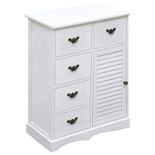 SKM Credenza con 10 Cassetti Bianca 113x30x79 cm in Legno (19.09kg)