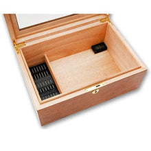 TGhosts Cigar Humidor, Cigar Humidor a Mano in Legno Cigar Box Desktop Humidor con igrometro e umidificatore