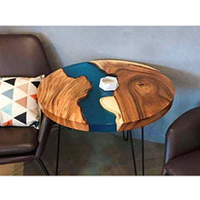 Diaod Tavolino in Noce Tavolino Moderno Nordico in Ferro Chiaro bovindo Piccolo Appartamento Semplice Tavolo Rotondo in Resina di Legno massello