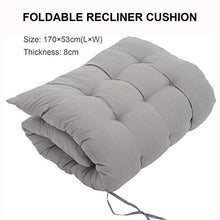 LIUSU Cuscino per Sedia Sdraio per Interni/Esterni 170 × 53 × 8 cm Cuscino per Lettino Prendisole Cuscino per Sedia con Schienale Alto Cuscino Relax con Schienale Antiscivolo
