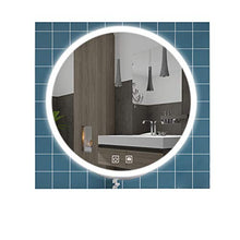Bathroom mirror Smart Touch LED Luminoso Specchio da Bagno Appeso a Parete Rotondo con Lampada Specchio Bagno lavamani Specchio Luce antiappannamento