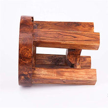 AYHa Bagno Sgabello vecchio olmo pranzo Sgabello Adulto Cambia scarpe Banco Log Pastorale Tavolino Sgabello domestica Bagno sgabello basso Sgabello,35 * 35 * 35cm