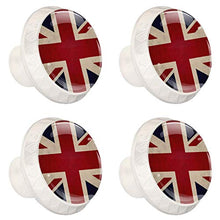 bandiera britannica 4 PCS Pomelli per Porta, Pomolo per Mobile, Pomelli per Mobili con Viti, Maniglia per Armadietto, Pomelli per Porta, Pomelli per Cassetti per Porta, Armadio, Cassetto e Credenza