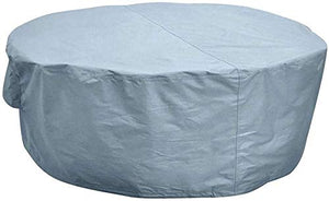 N / A Copre mobili da Giardino, Tavolo da Giardino, coperture Impermeabili, Robusto 420D Oxford Coperto Set Tabella di Patio di mobili da Giardino Rotondo, Diverse Misure,140x95.
