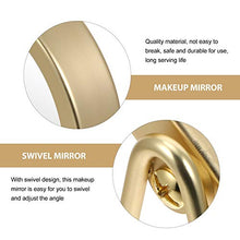 ZYCH Cosmetico Specchio da Toeletta Dorato per Specchiera per Il Salone di Bellezza della Camera da Letto Rotazione a 360 Gradi Specchietto Make up con Supporto Stile retrò Specchio Vanity