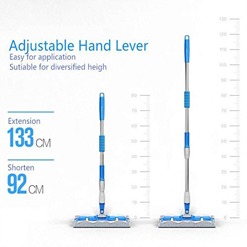 WAMSY Mop Pulizia Pavimenti Mop Mop Ruotato A 360 Gradi Piastrelle per La Casa Pulizia del Pavimento 2 Pezzi in Microfibra Sostituire Il Panno