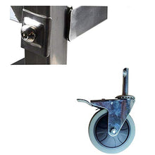 Quattro Ruote Portatile Strumento di archiviazione Carrello Carrello da Cucina in Acciaio Inox for Auto da Pranzo Mobile for Auto conveniente Hotel Argento 75X40X83.5 Utility Cart
