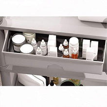 Quattro Ruote portatile strumento di archiviazione Carrello Scaffale, salone di bellezza in plastica cremagliera mobile luce e conveniente grande salone di bellezza a casa taglio di capelli grigio 54X