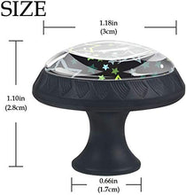 Stelle blu verdi scure Pomelli per Porta Set di 4 Pomelli per Mobili Manopole per Cassetti Cucina Armadio Vetro