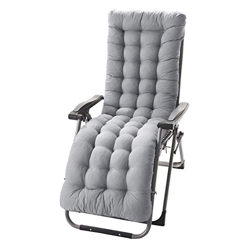 Cuscini Reclinabili, Cuscino per Sedia a Dondolo, Cuscino per Divano Tatami, Cuscino per Lettini Prendisole, Tappetino per Finestra, Vari Colori-155x48x8cm (Grigio)