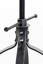 CLP Sgabello Design Industriale in Metallo Raja con Seduta in Legno - Sgabello Senza Schienale da Bancone Regolabile in Altezza 50,5-67 cm I S, Colore:Antico Argento