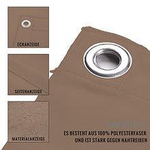 Balconio, panno parasole idrorepellente per balcone, con chiusura a corda inclusa, Poliestere, Brown, 350 x 85 cm