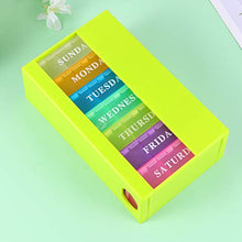 DOITOOL - Contenitore per pillole da viaggio, portatile, 21 griglie, scatola per pillole, in plastica, semplice scatola di medicina, contenitore per pillole, verde